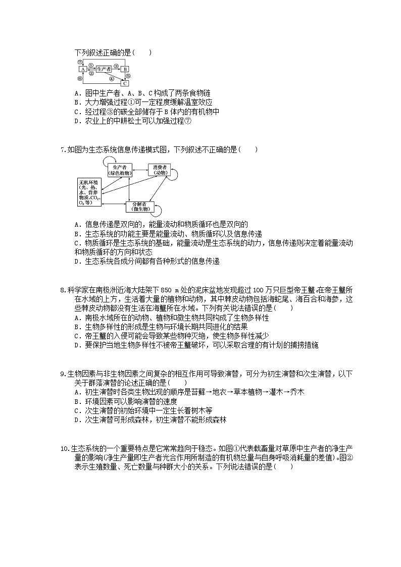 高考生物 三轮冲刺练习 生物与环境 二(20题含答案解析)02