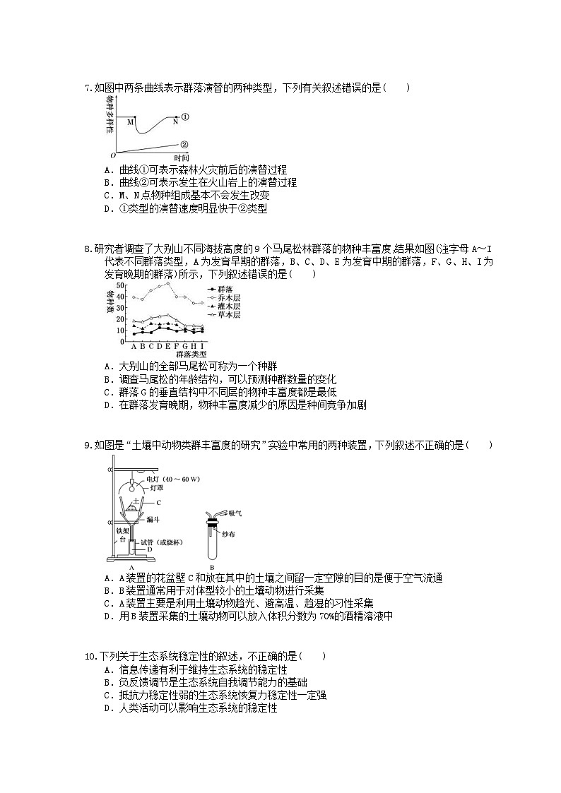 高考生物 三轮冲刺练习 生物与环境 四(20题含答案解析)第2页