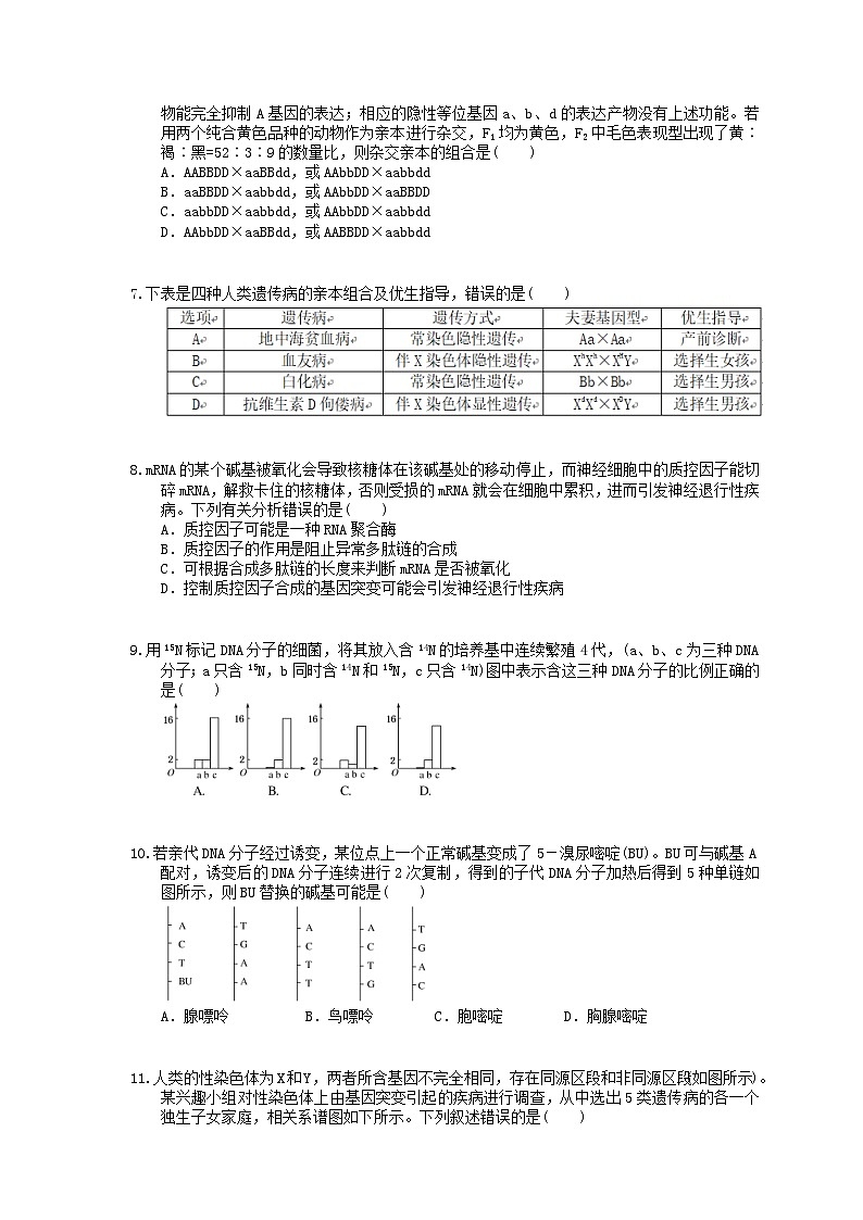 高考生物 三轮冲刺练习 遗传、变异和进化 三(20题含答案解析)第2页