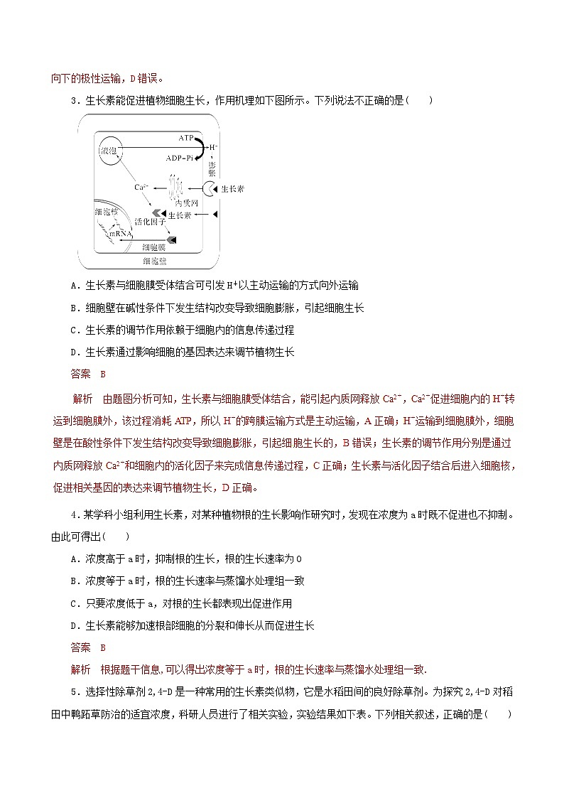 高考生物热点难点突破专题11植物的生命活动调节热点难点突破含解析第2页