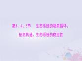 2024届高考生物一轮总复习选择性必修2第3章生态系统及其稳定性第345节生态系统的物质循环信息传递生态系统的稳定性课件