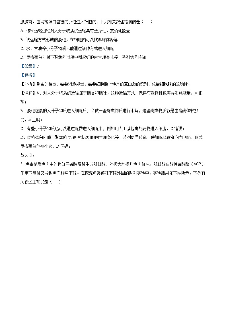重庆市育才中学2022-2023学年高三生物下学期4月期中试题（Word版附解析）02