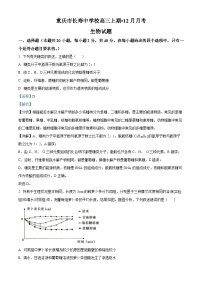 重庆市长寿中学2022-2023学年高三生物上学期12月月考试题（Word版附解析）