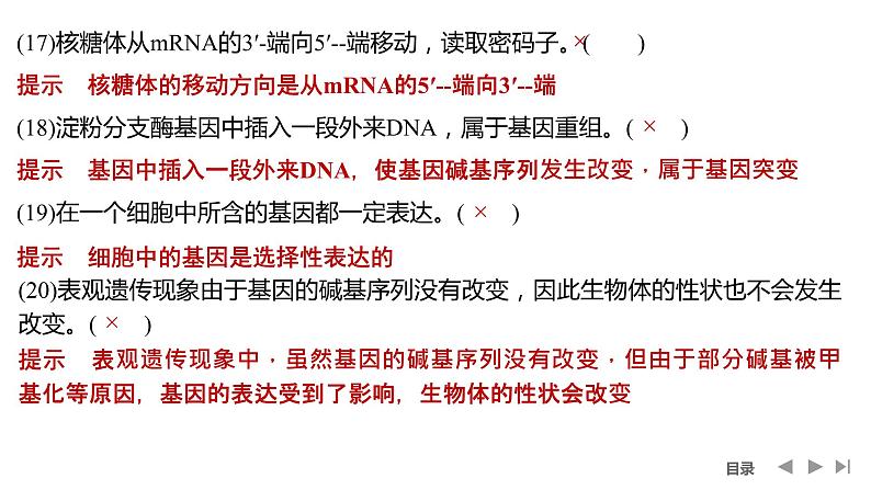 2024年高考生物大一轮必修2复习课件：阶段排查 回扣落实(五)第7页