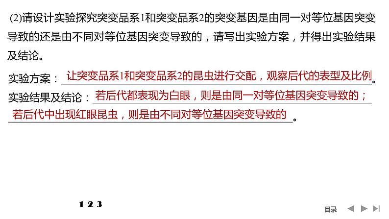 2024年高考生物大一轮必修2复习课件：热点微练5 攻克生物变异的实验探究题第3页