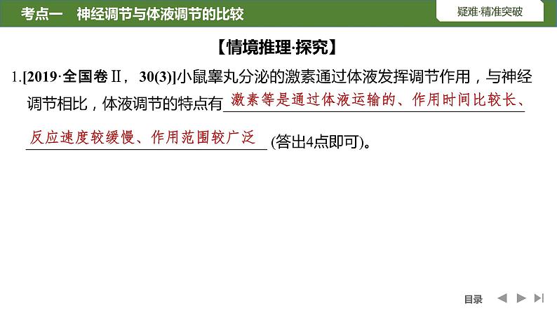 2024年高考生物大一轮选择性必修1复习课件：第33讲　体液调节与神经调节的关系07