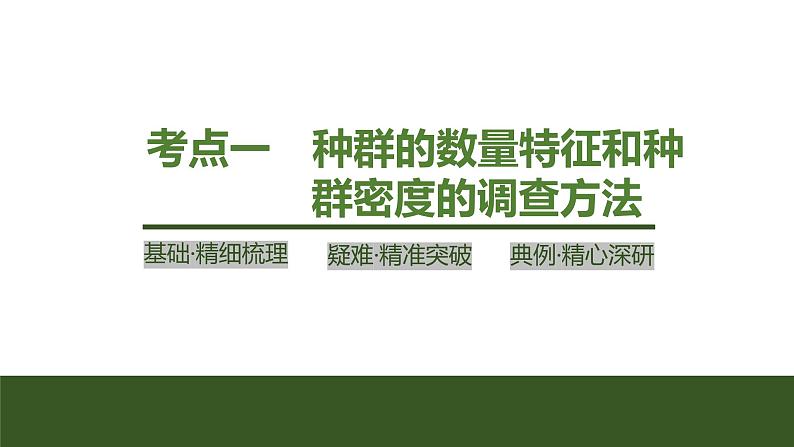 2024年高考生物大一轮选择性必修2复习课件：第38讲　种群及其动态04