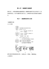 2024年高考生物大一轮必修1复习讲义：：第4讲　细胞膜与细胞核