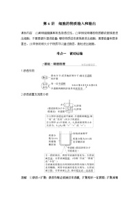 2024年高考生物大一轮必修1复习讲义：：第6讲　细胞的物质输入和输出