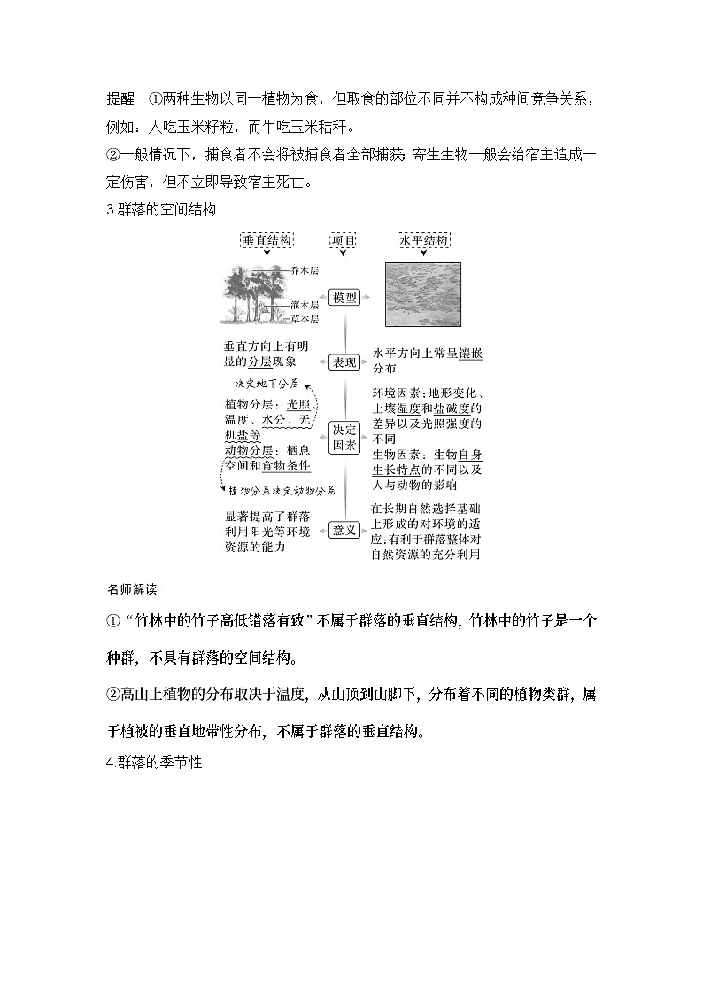 2024年高考生物大一轮选择性必修2复习讲义：第39讲　群落及其演替第3页
