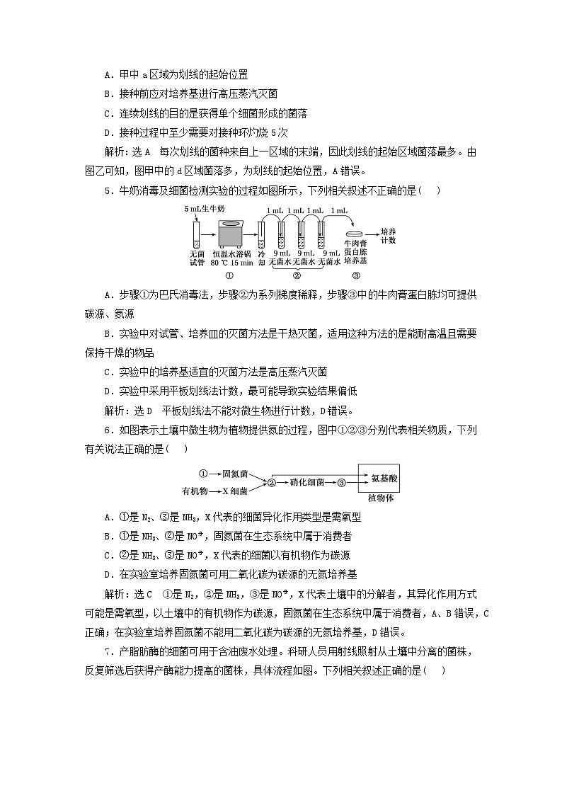 2024届高考生物一轮总复习课时验收评价四十八微生物的培养技术及应用第2页