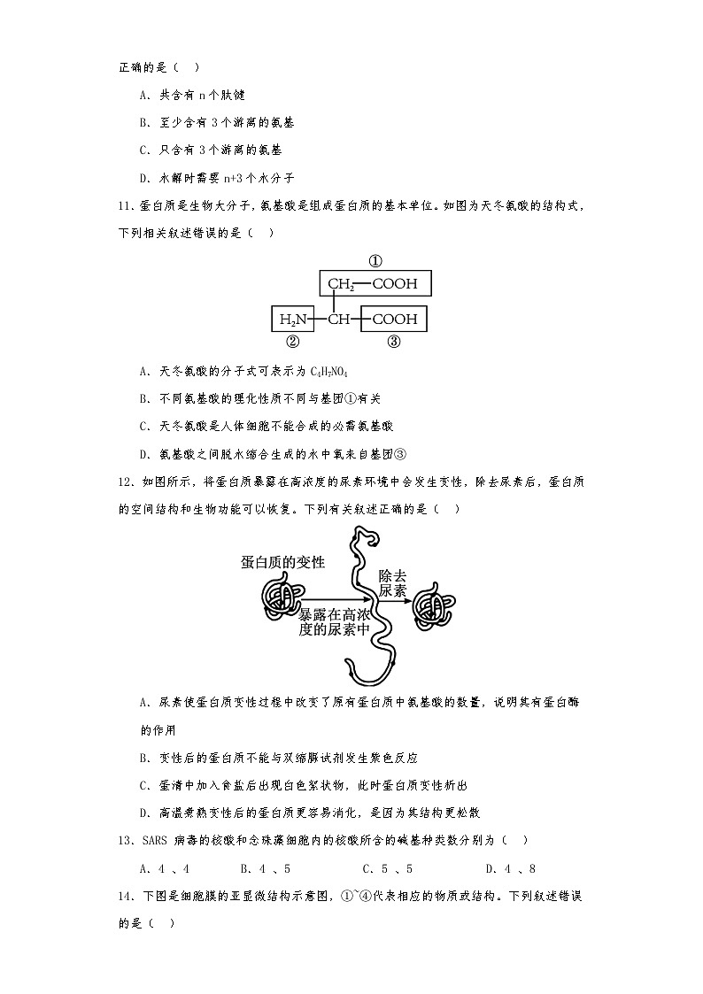 湖南省安化县第一中学2020-2021学年高一上学期期中生物测试第3页
