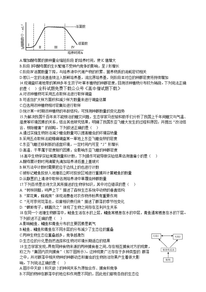 山西大学附属中学校2022-2023学年高二上学期1月期末考试生物试题第3页