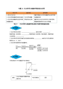 专题10 光合作用与细胞呼吸的综合应用（串讲）-备战2024年高考生物一轮复习串讲精练（新高考专用）（原卷版）