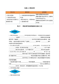 专题24 神经调节（串讲）-备战2024年高考生物一轮复习串讲精练（新高考专用）（原卷版）