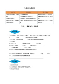 专题25 体液调节（串讲）-备战2024年高考生物一轮复习串讲精练（新高考专用）（原卷版）