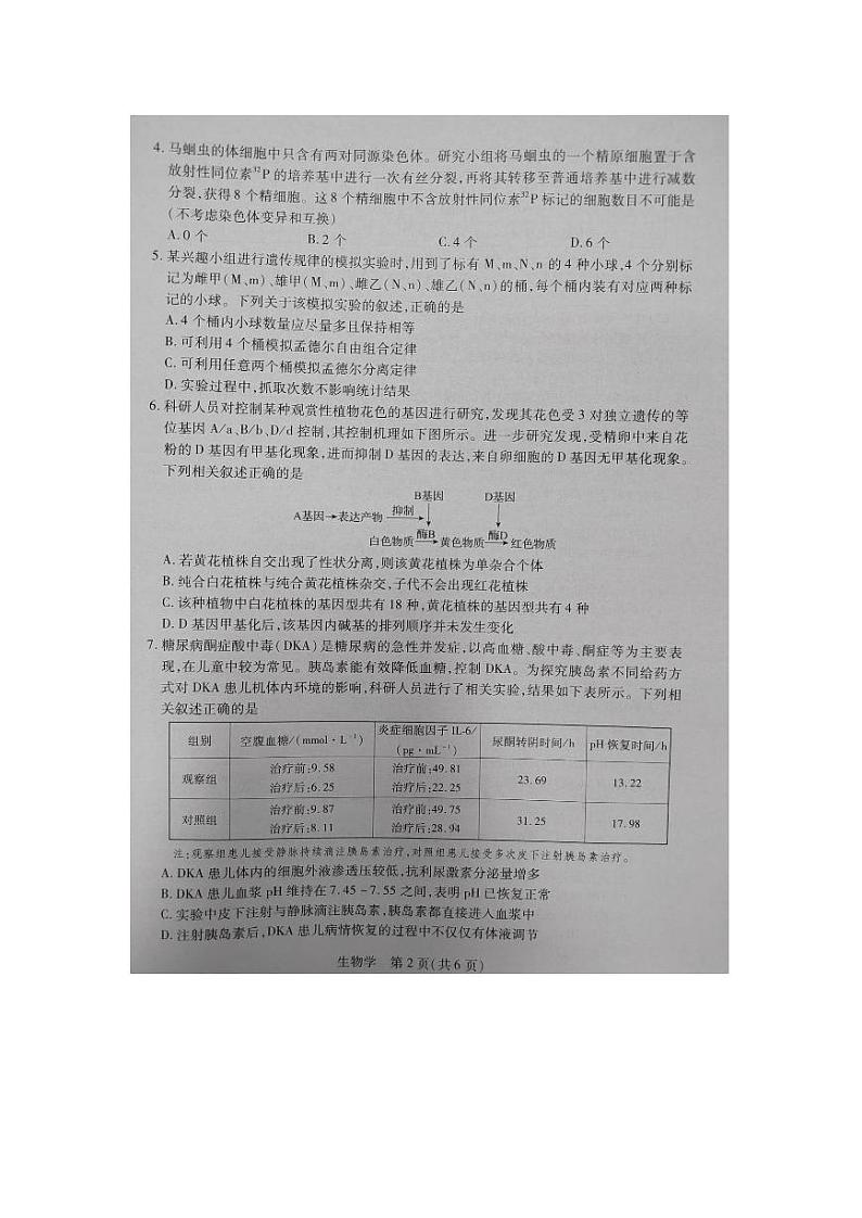2024江西省稳派上进教育高三上学期8月入学摸底考试生物PDF版含解析02