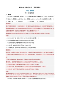 解密10 生物的进化（分层训练)-【高频考点解密】2023年高考生物二轮复习讲义+分层训练（解析版）