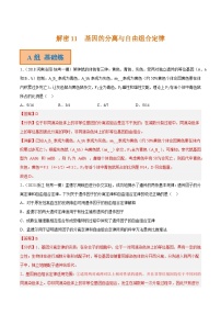 解密11 基因的分离与自由组合定律（分层训练）-【高频考点解密】2023年高考生物二轮复习讲义+分层训练（新教材）（解析版）