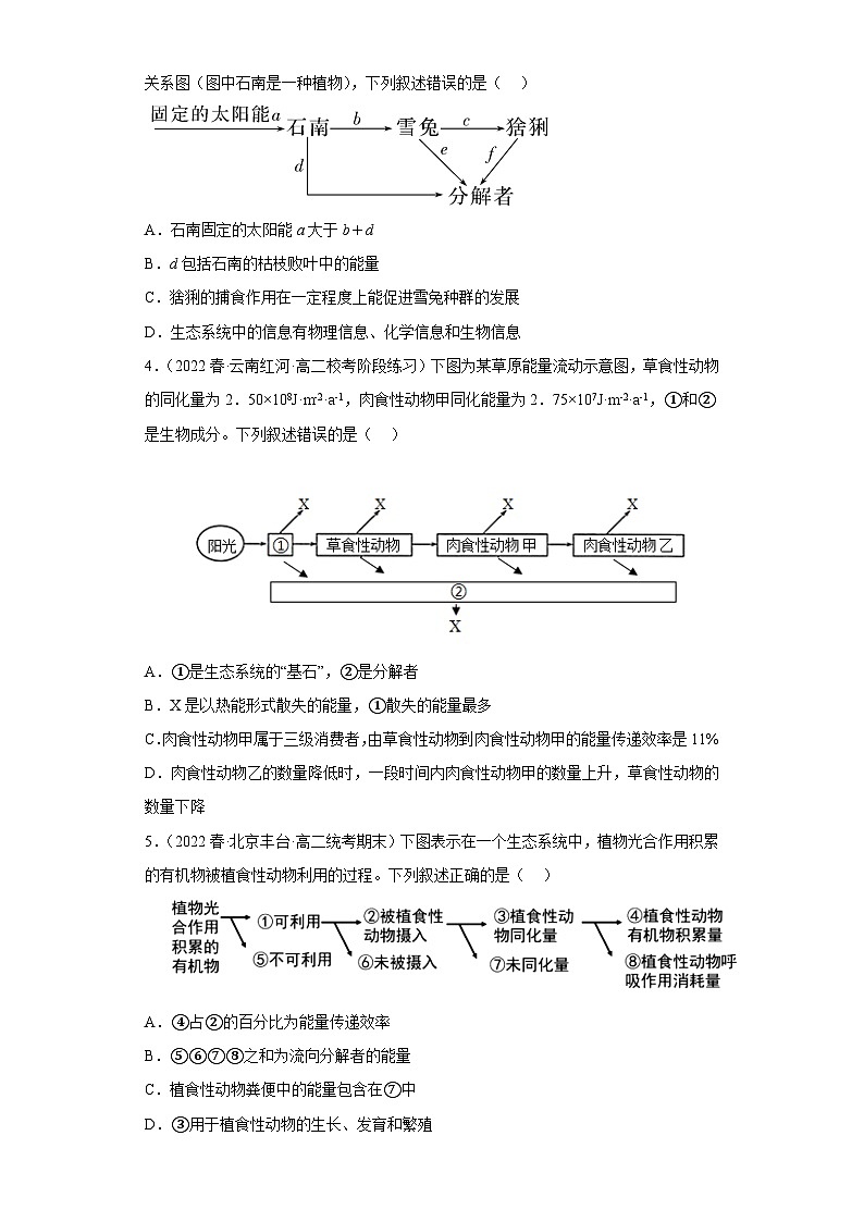 解密16 生态系统及其稳定性（分层训练)-【高频考点解密】2023年高考生物二轮复习讲义+分层训练（原版卷）第2页
