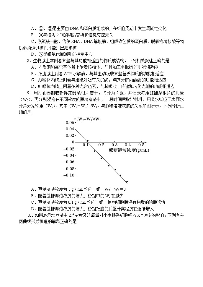 河南省南阳市2021-2022学年高三上学期期中考试生物【试卷+答案】第3页