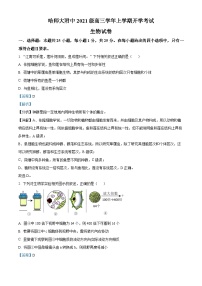 黑龙江省哈尔滨师范大学附中2023-2024学年高三生物上学期开学考试试题（Word版附解析）