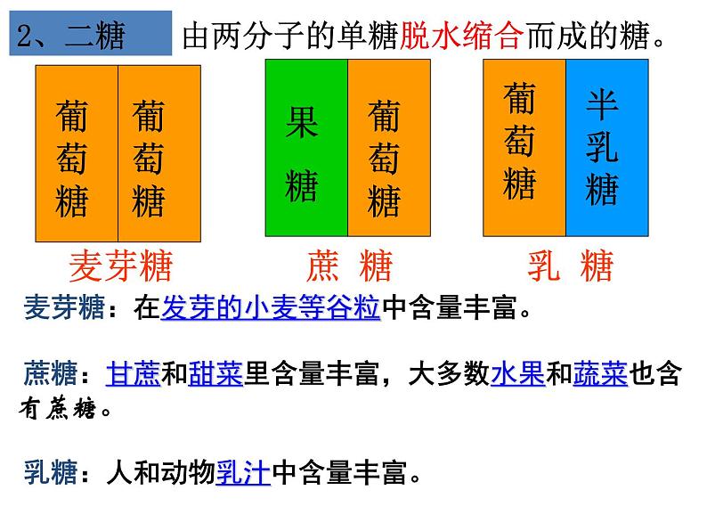 苏教版高中生物必修一1.2.1细胞中的糖类和脂质第1课时（必修一）课件PPT07