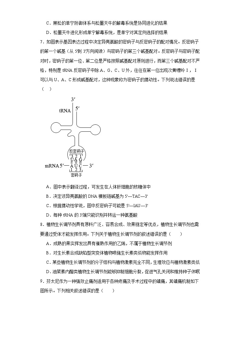 2023届辽宁省沈阳市一中高三第八次模拟考试生物试题（含解析）第3页