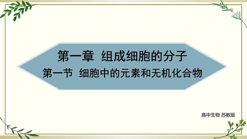 苏教版高中生物必修一1.1细胞中的元素和无机物（必修一）课件PPT02