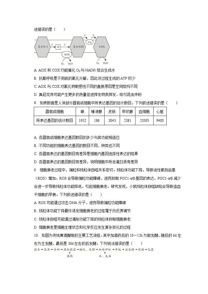 2022-2023学年山东省日照市校际联考高二（下）期末生物试卷（含解析）03