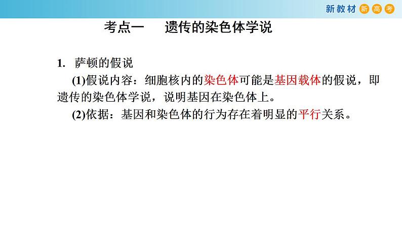 专题15 遗传的染色体学说、伴性遗传和人类遗传病-备战2023年高考生物一轮复习全考点精选课件（浙江专用）第2页