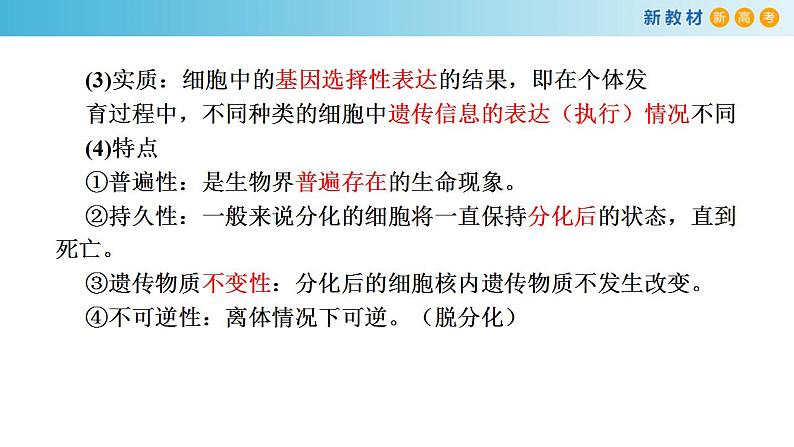 专题12 细胞的分化、癌变、衰老和凋亡-备战2023年高考生物一轮复习全考点精选课件（浙江新教材、新高考专用）第3页