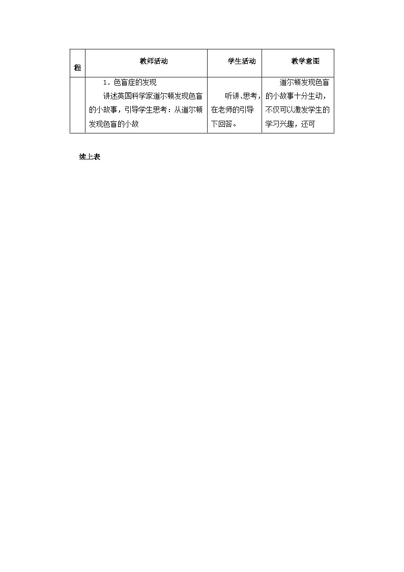 高中生物人教版必修二 第二章基因和染色体的关系2.3伴性遗传A教案第2页