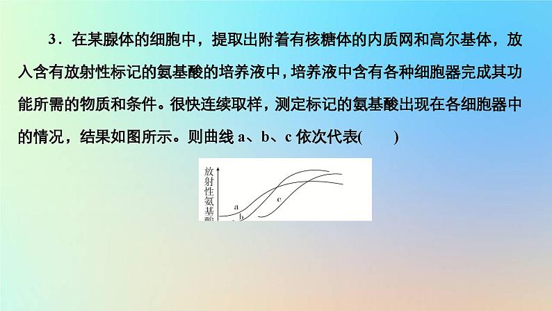 2023新教材高中生物第3章细胞的基本结构第2节细胞器之间的分工合作第2课时细胞器之间的协调配合和生物膜系统作业课件新人教版必修1第6页