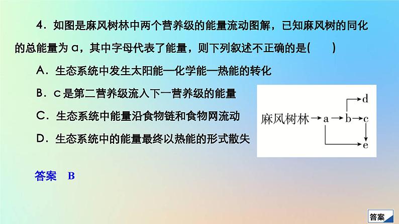 2023新教材高中生物第3章生态系统及其稳定性第2节生态系统的能量流动作业课件新人教版选择性必修2第8页