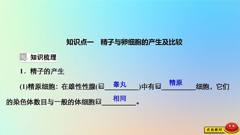 2023新教材高中生物第二章染色体与遗传第一节染色体通过配子传递给子代第二课时精子与卵细胞的产生和受精作用课件浙科版必修204