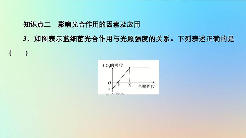 2023新教材高中生物第5章细胞的能量供应和利用第4节光合作用与能量转化第3课时光合作用原理的应用作业课件新人教版必修107