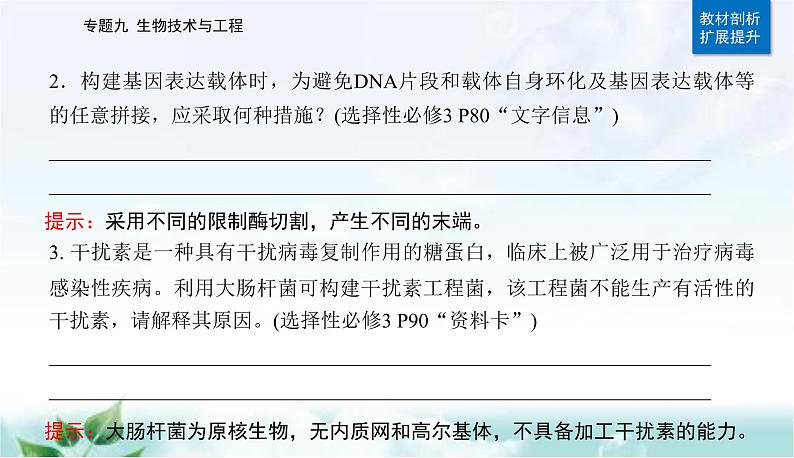 2023届高考生物二轮复习第17讲基因工程课件04