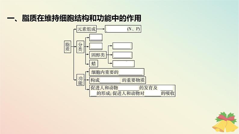 江苏专版2023_2024学年新教材高中生物第一章细胞的分子组成第二节细胞中的糖类和脂质第二课时脂质在维持细胞结构和功能中的作用课件苏教版必修105