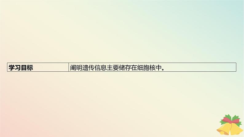 江苏专版2023_2024学年新教材高中生物第二章细胞的结构和生命活动第二节细胞__生命活动的基本单位第三课时遗传信息主要储存在细胞核中课件苏教版必修103