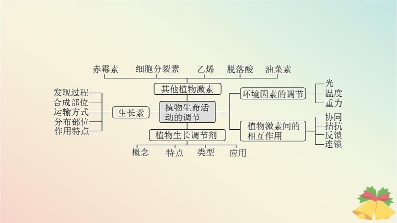 江苏专版2023_2024学年新教材高中生物第四章植物生命活动的调节本章知识网络课件苏教版选择性必修104