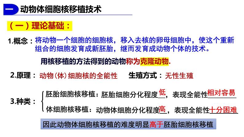 2.2.3动物体细胞核移植技术和克隆动物  课件人教版高中生物选修三ppt06