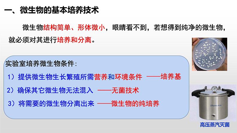 1.2微生物的培养技术及应用（1）  课件人教版高中生物选修三ppt05