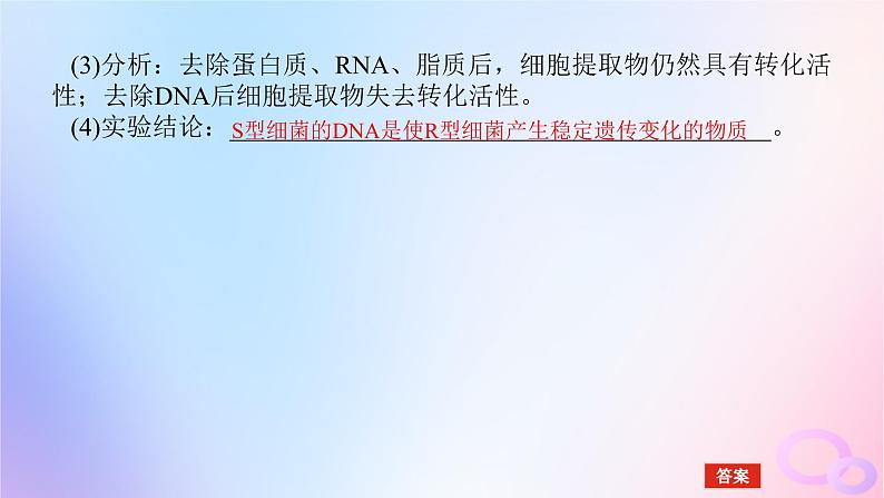 2024版新教材高考生物全程一轮总复习第六单元遗传的分子基础课堂互动探究案1遗传物质的经典探究实验课件第7页