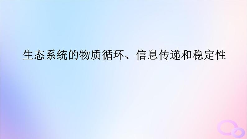 2024版新教材高考生物全程一轮总复习第十一单元生态系统与环境保护课堂互动探究案2生态系统的物质循环信息传递和稳定性课件01