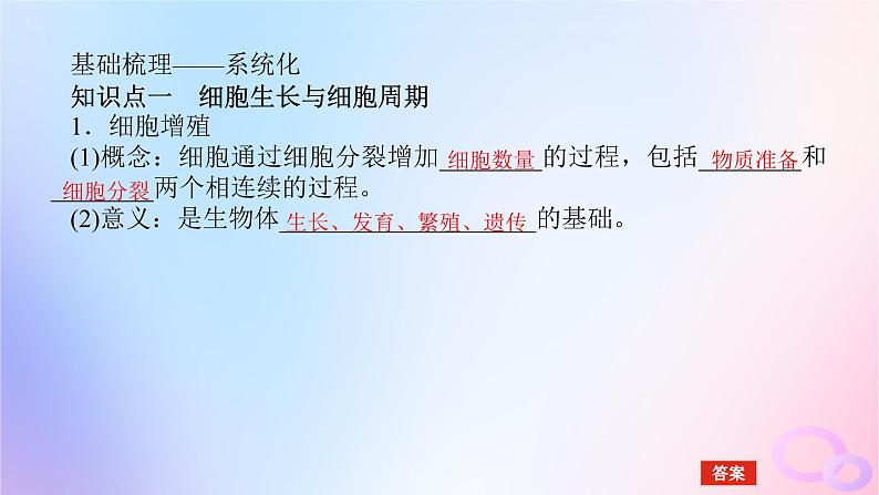 2024版新教材高考生物全程一轮总复习第四单元细胞的生命历程课堂互动探究案1细胞周期和细胞的有丝分裂课件第5页