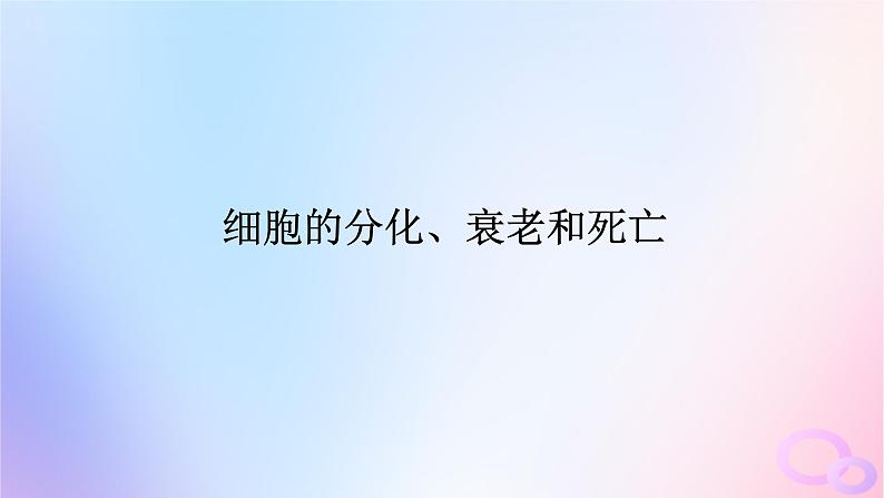 2024版新教材高考生物全程一轮总复习第四单元细胞的生命历程课堂互动探究案3细胞的分化衰老和死亡课件第1页