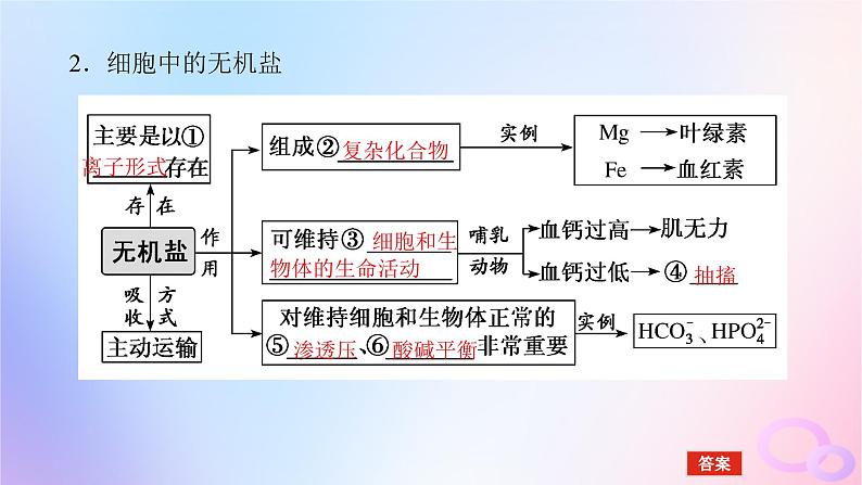 2024版新教材高考生物全程一轮总复习第一单元走近细胞及组成细胞的分子课堂互动探究案2细胞的物质组成及有机物的鉴定课件07