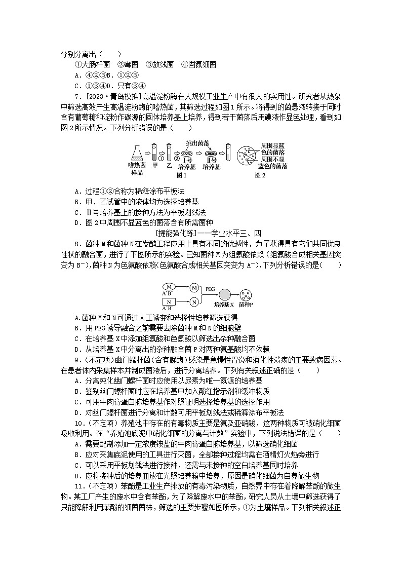 2024版新教材高考生物全程一轮总复习课后定时检测案39微生物的培养技术及应用第2页
