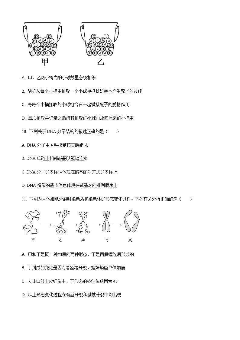 浙江省嘉兴八校联盟2022-2023学年高一下学期期中联考生物试题  Word版无答案第3页
